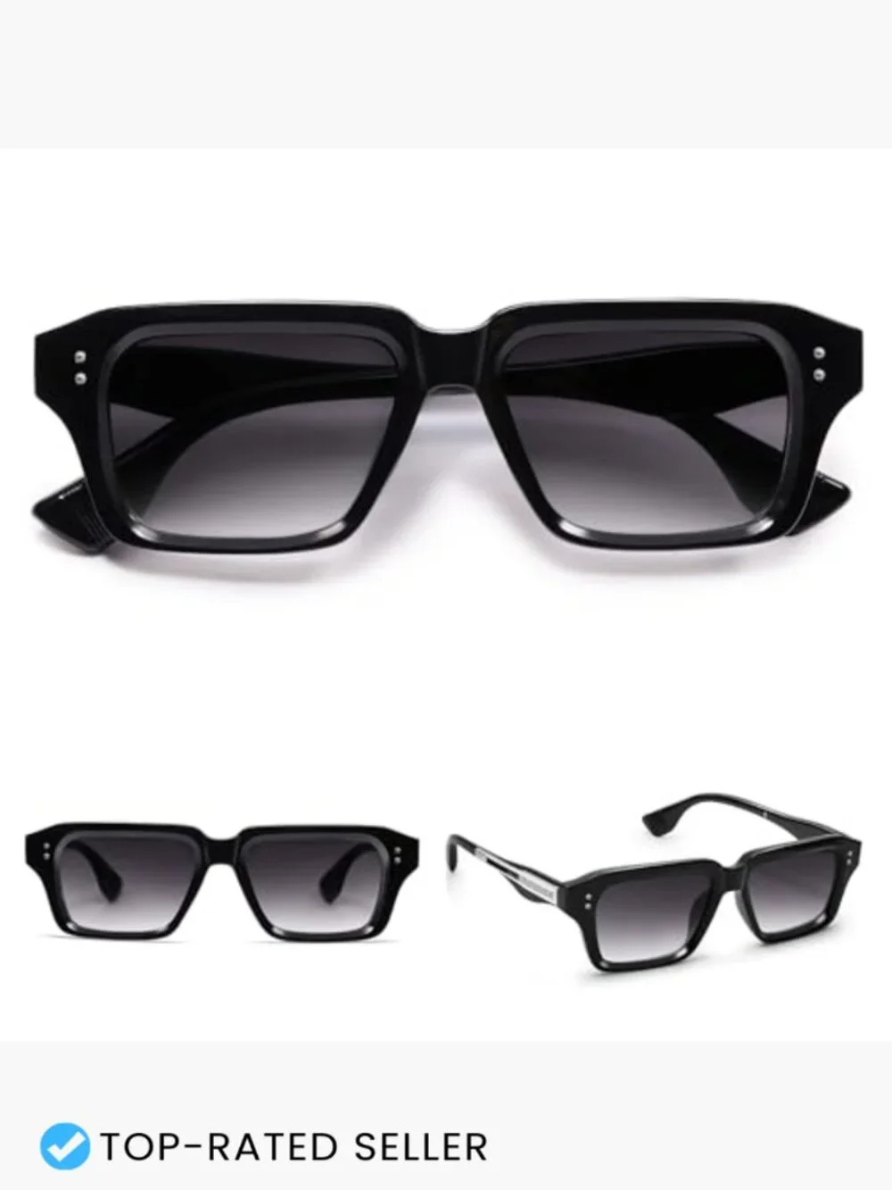 Square Frame Sunglasses for Men Fashion Designer Shades UV400 Protection